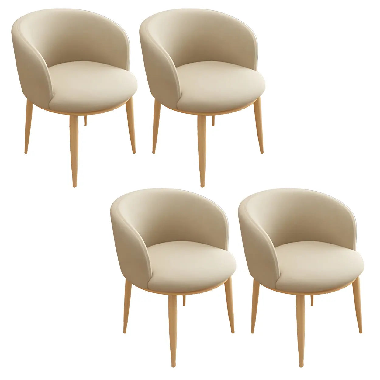 Stylish Green Compact Task Chair — White / 2 Piece Set