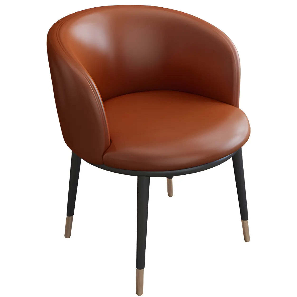 Stylish Green Compact Task Chair — Red Brown / 4 Piece Set