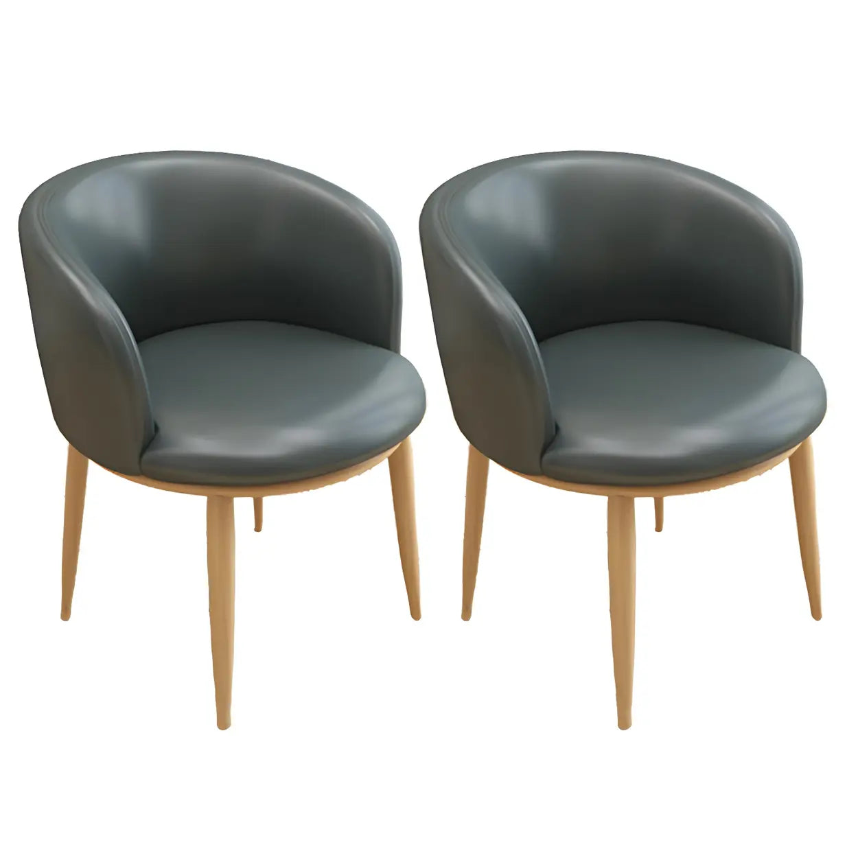 Stylish Green Compact Task Chair — Green / 2 Piece Set