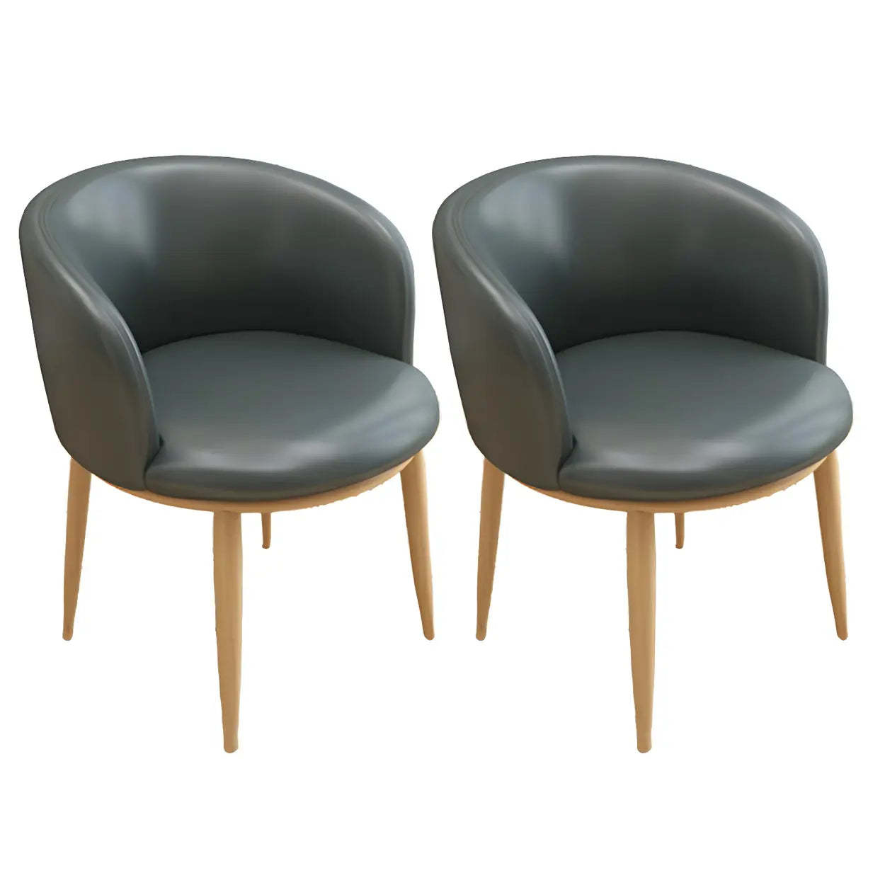 Stylish Green Compact Task Chair — Green / 2 Piece Set