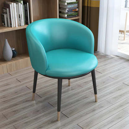 Stylish Green Compact Task Chair — White-Blue / 4 Piece Set