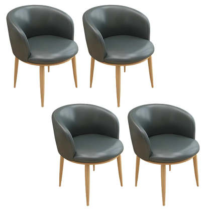 Stylish Green Compact Task Chair — Smoke Gray / 4 Piece Set