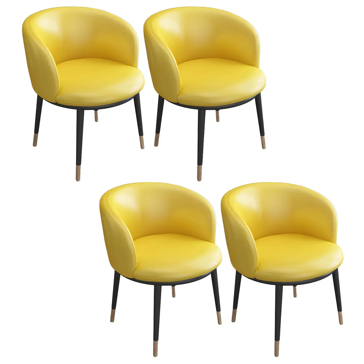 Stylish Green Compact Task Chair — Dark Blue / 4 Piece Set