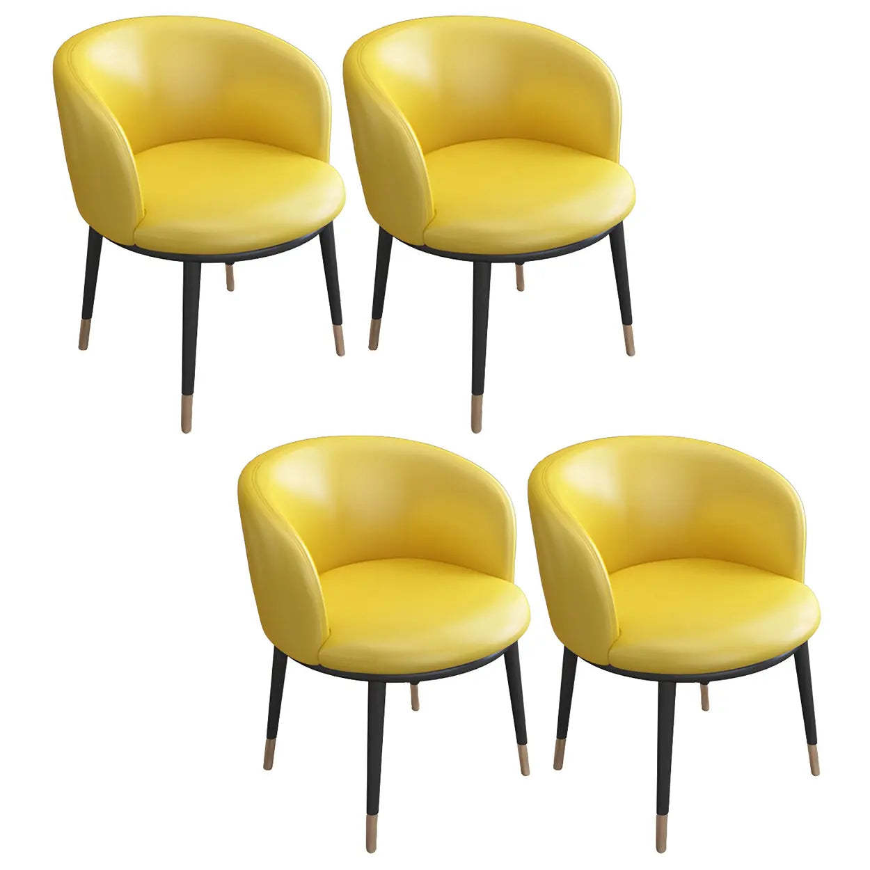Stylish Green Compact Task Chair — Dark Blue / 4 Piece Set