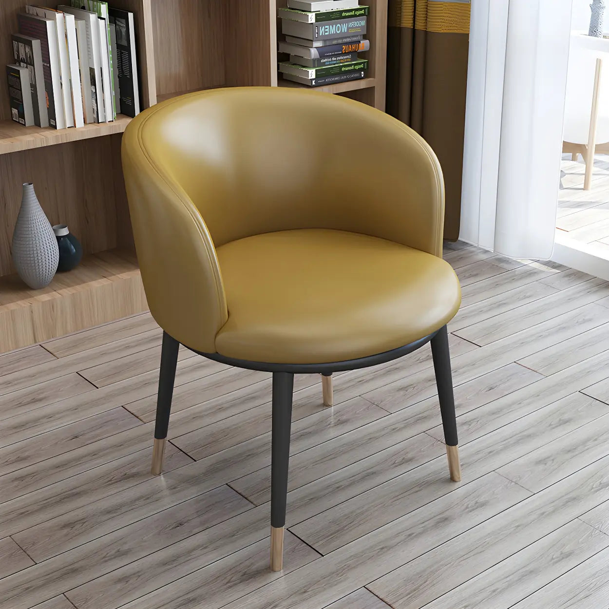 Stylish Green Compact Task Chair — Off-White / 2 Piece Set