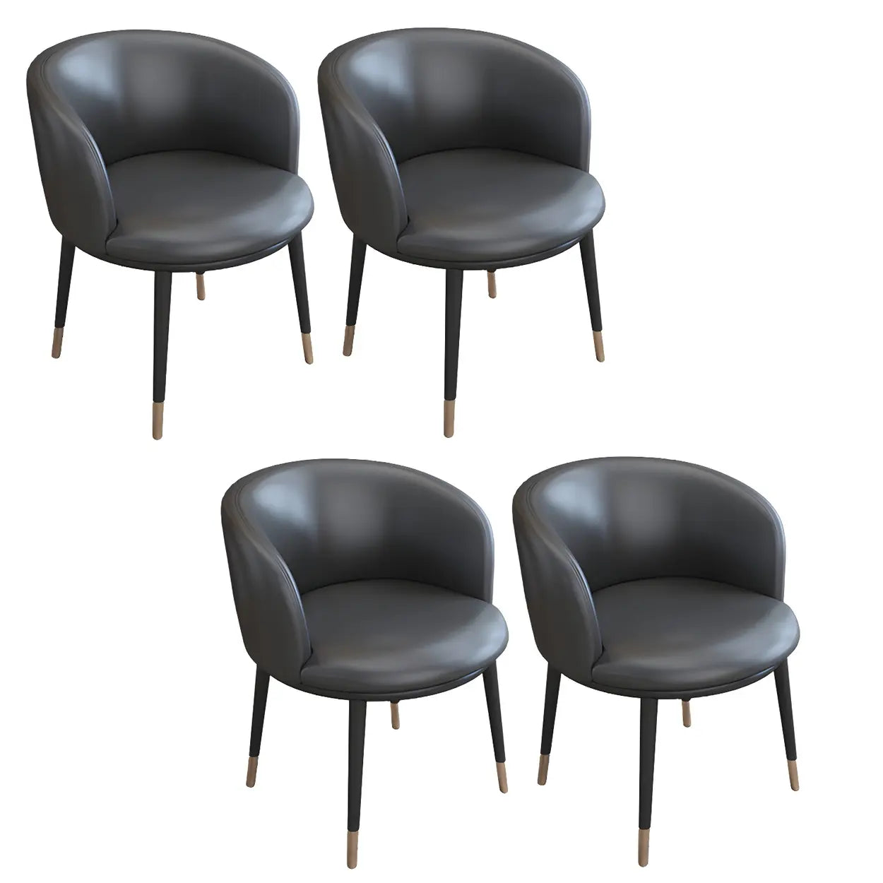 Stylish Green Compact Task Chair — Light Blue / 4 Piece Set