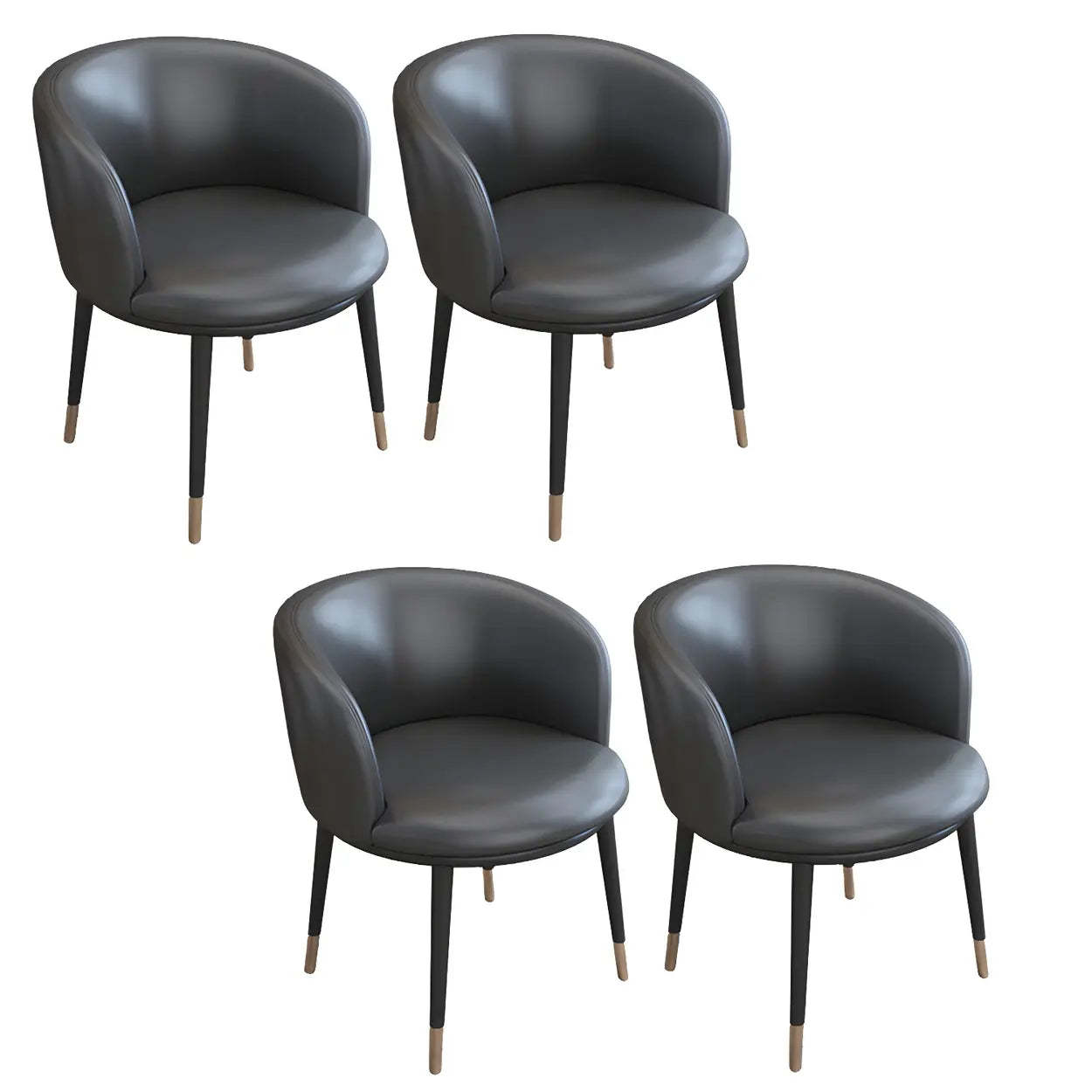 Stylish Green Compact Task Chair — Light Blue / 4 Piece Set