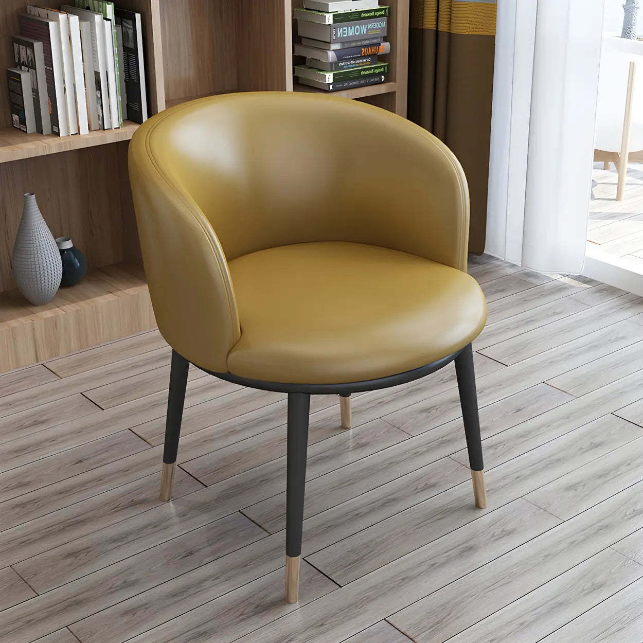 Stylish Green Compact Task Chair — Off-White / 2 Piece Set