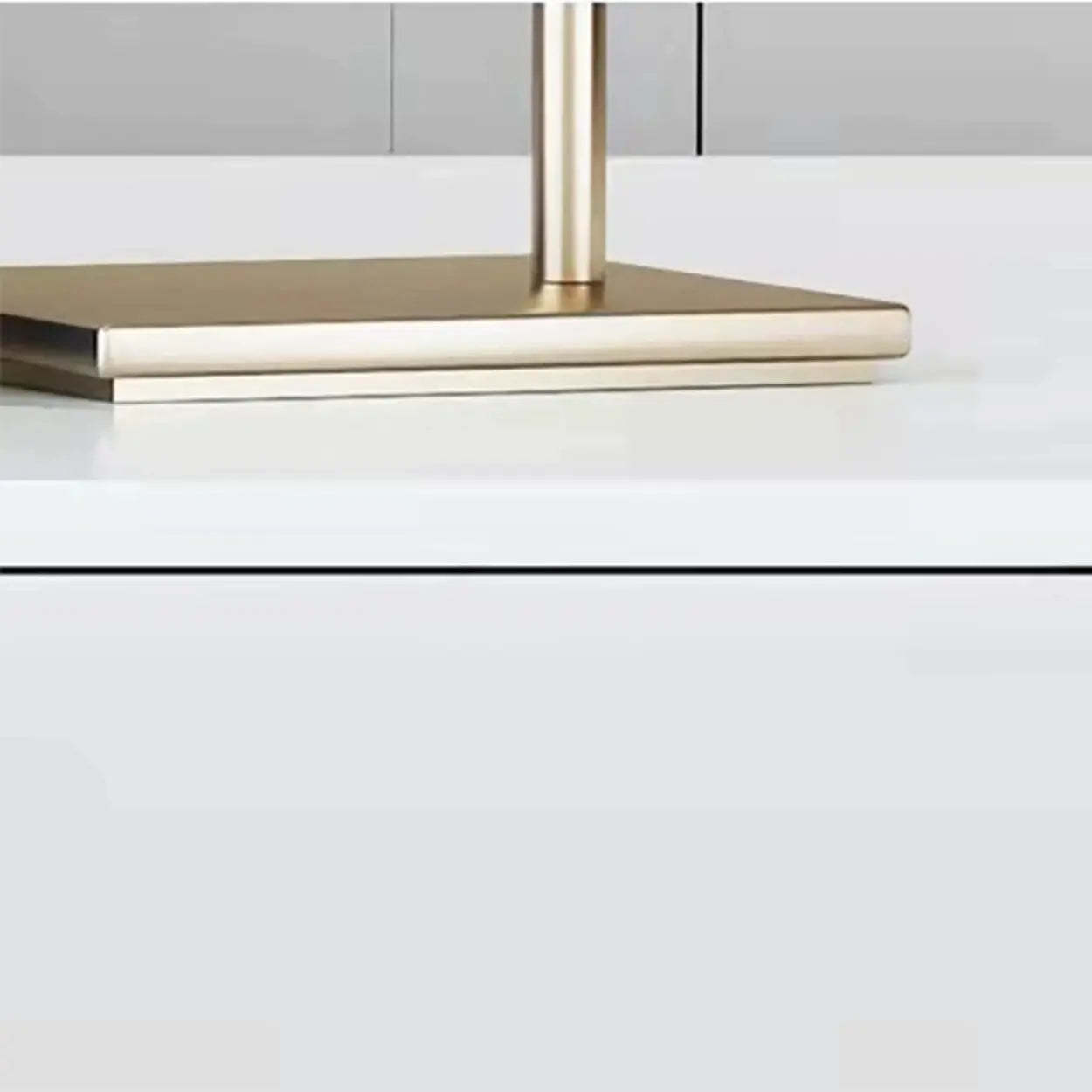 Stylish White Marble Top Nightstand with Drawers