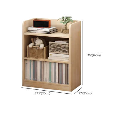 Stylish Natural Wood Small Rectangular Bookcase