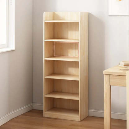 Stylish Natural Wood Small Rectangular Bookcase