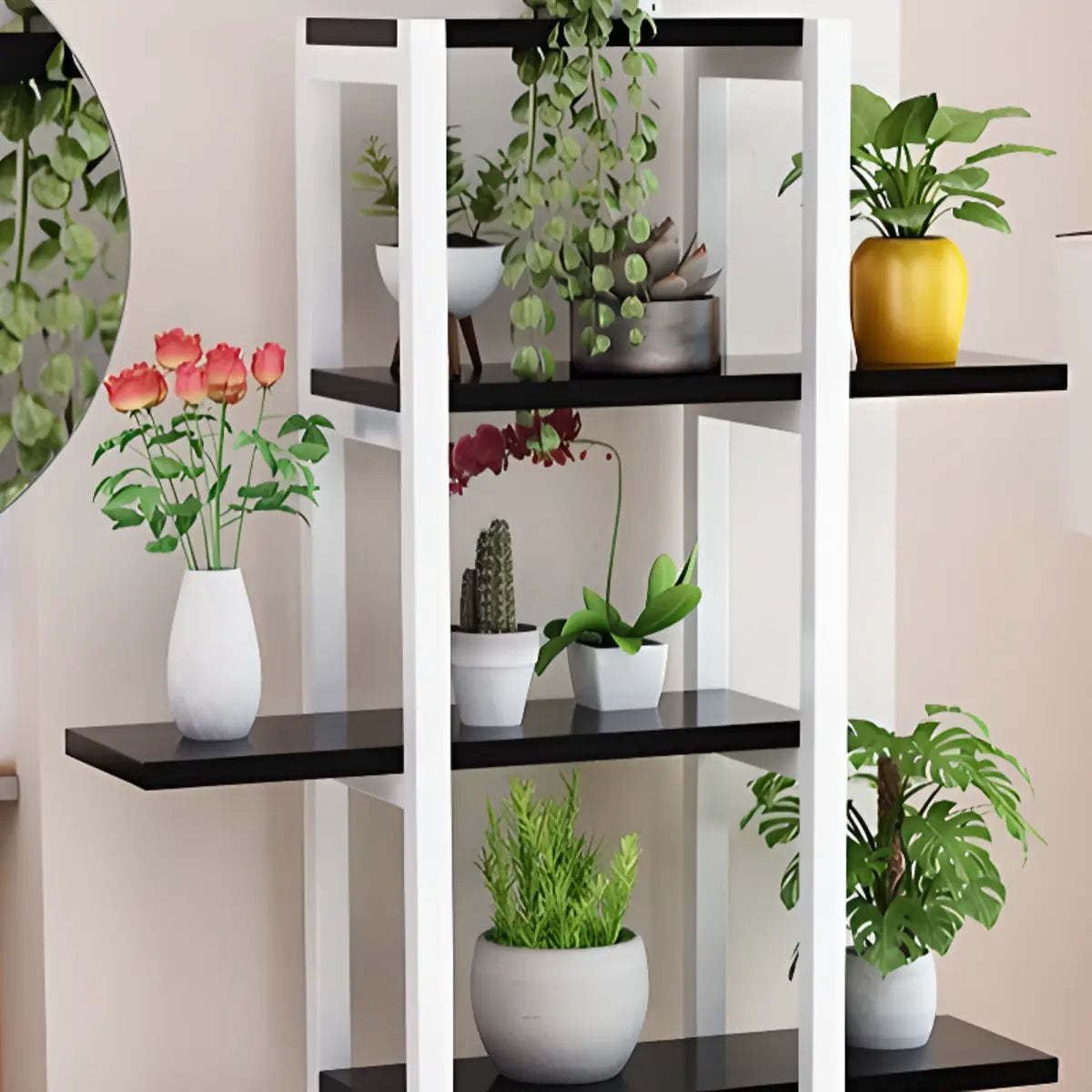 Stylish Rectangle Wood Indoor Plant Stand