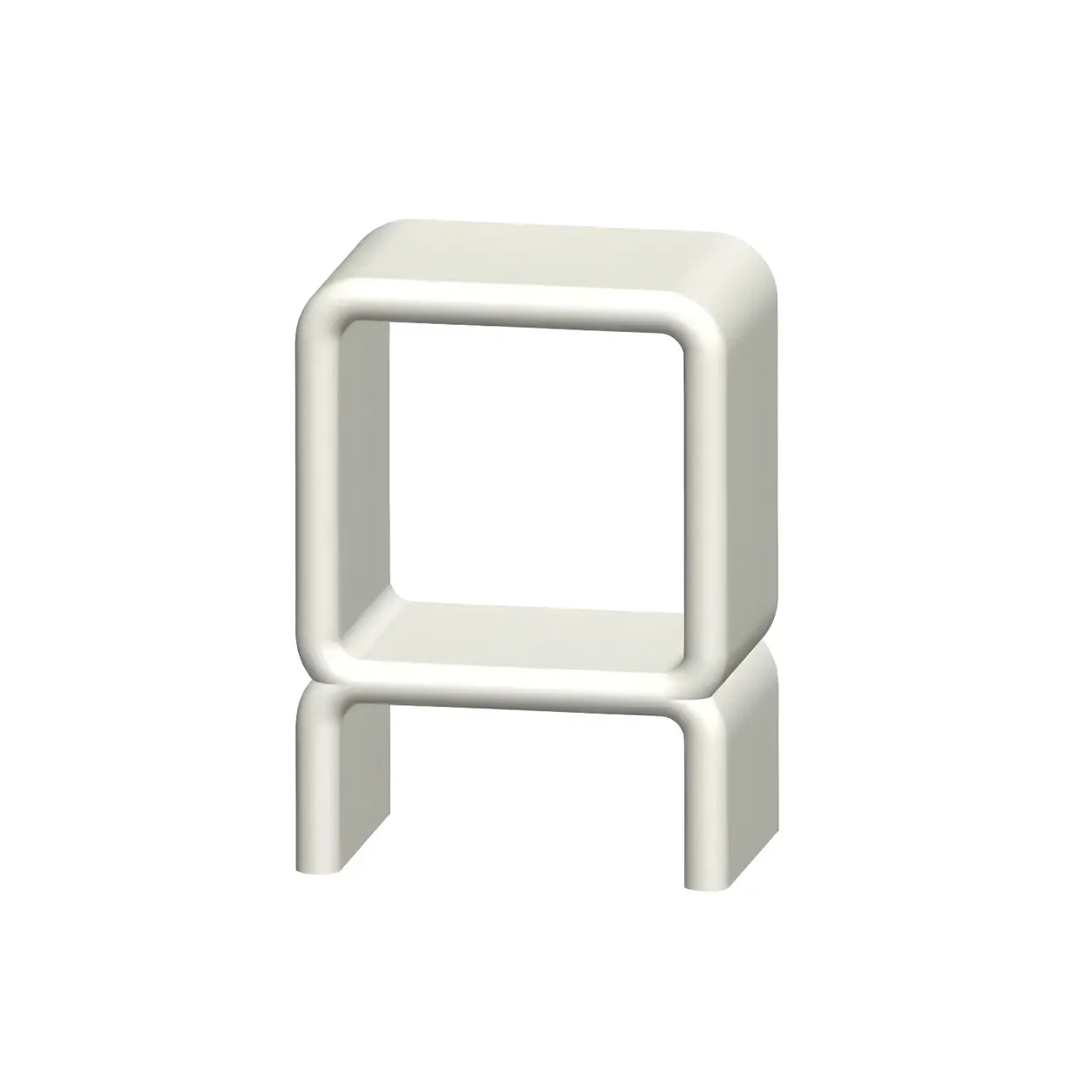 White Square Open Curio Display Cabinet — 6
