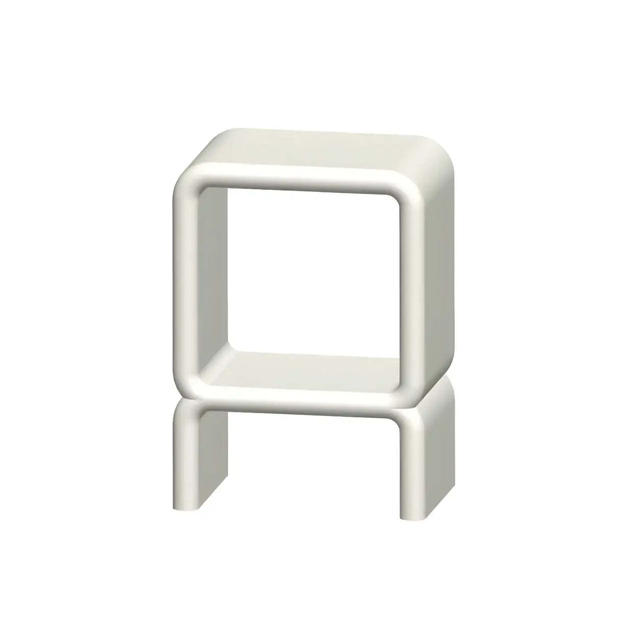 White Square Open Curio Display Cabinet — 6