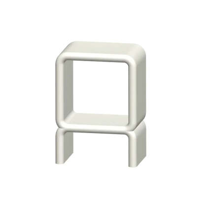 White Square Open Curio Display Cabinet — 6