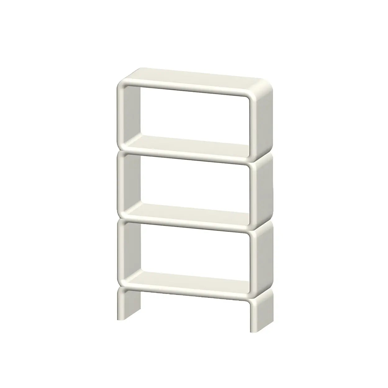 White Square Open Curio Display Cabinet