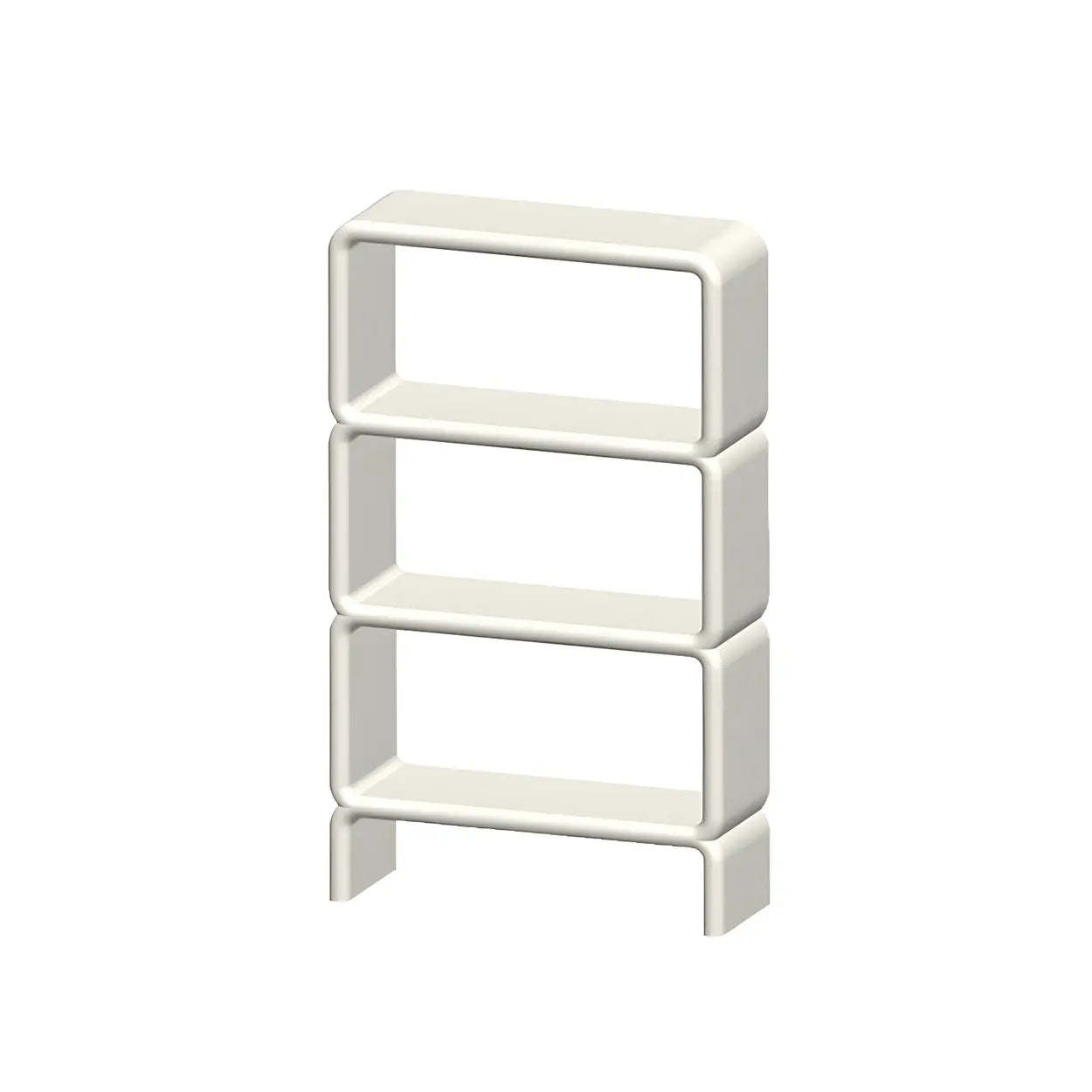 White Square Open Curio Display Cabinet