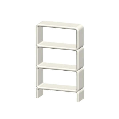 White Square Open Curio Display Cabinet