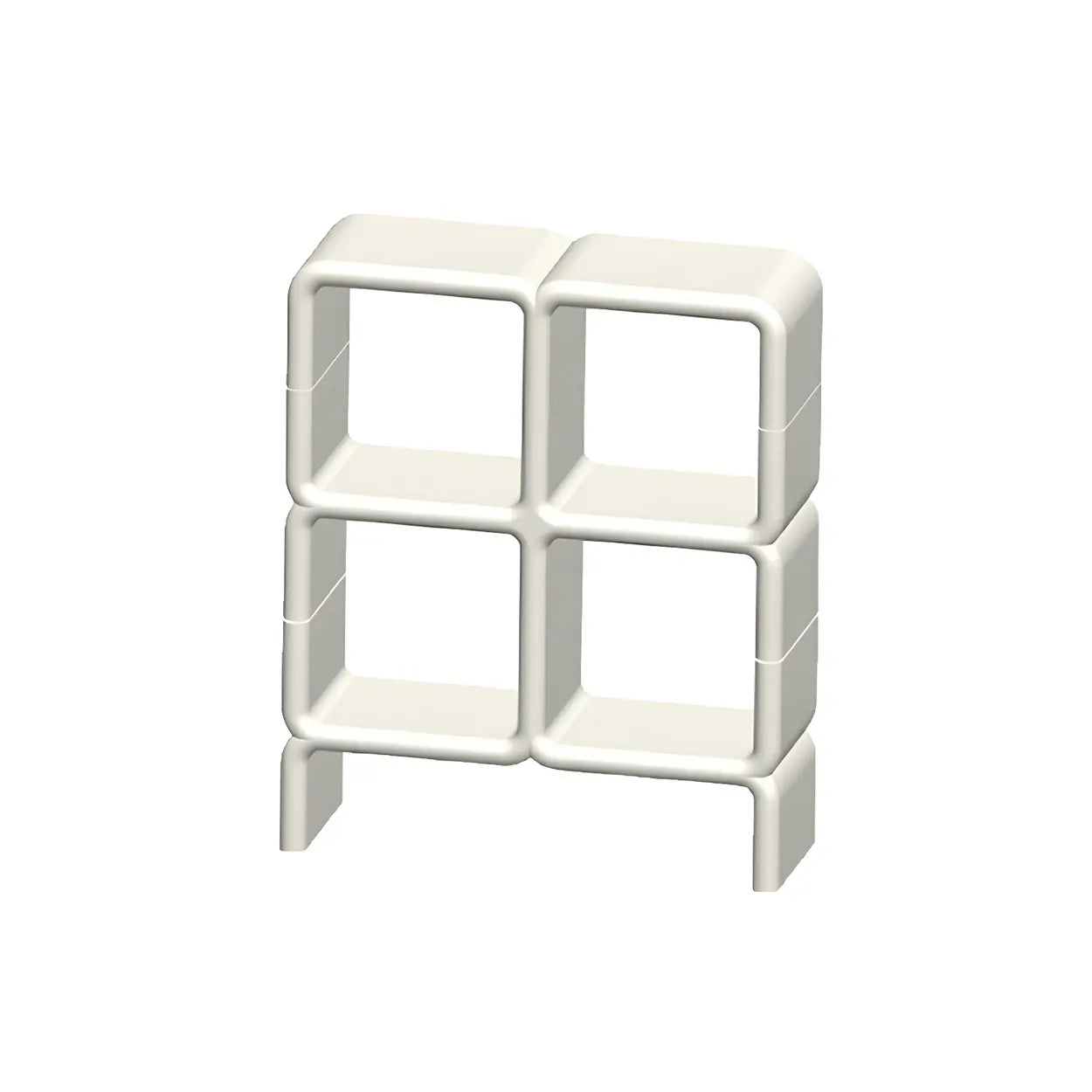 White Square Open Curio Display Cabinet