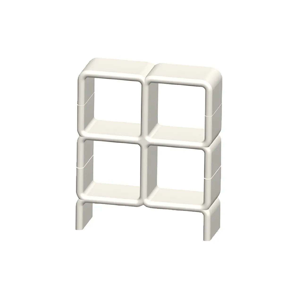 White Square Open Curio Display Cabinet