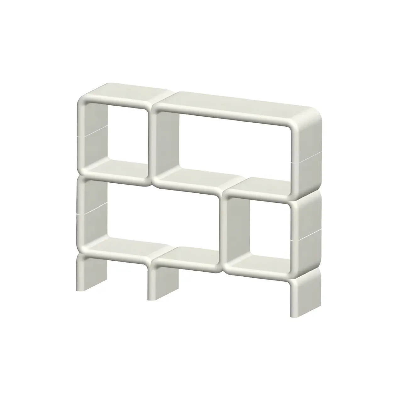 White Square Open Curio Display Cabinet