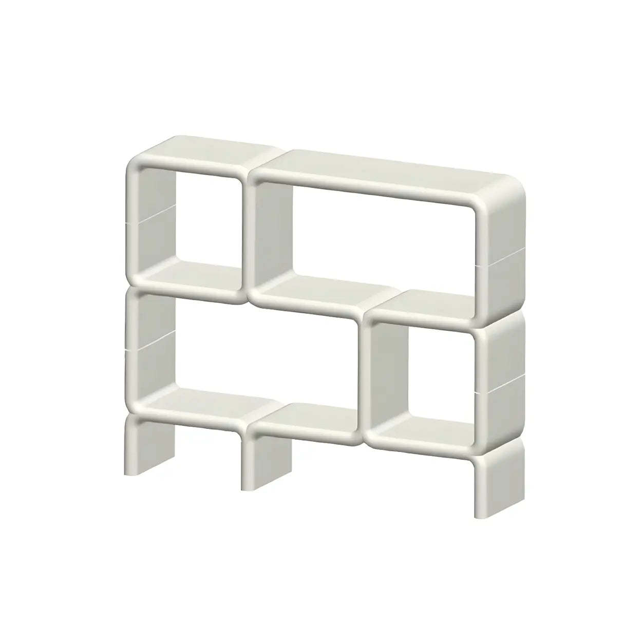White Square Open Curio Display Cabinet