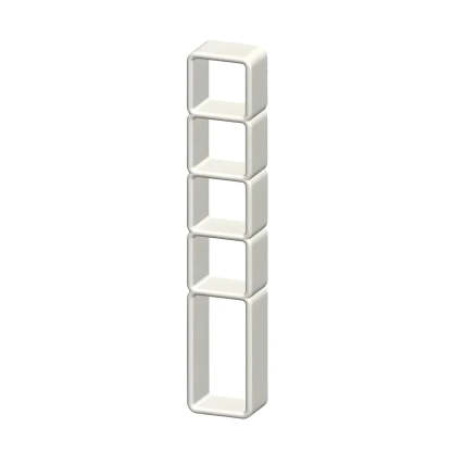 White Square Open Curio Display Cabinet