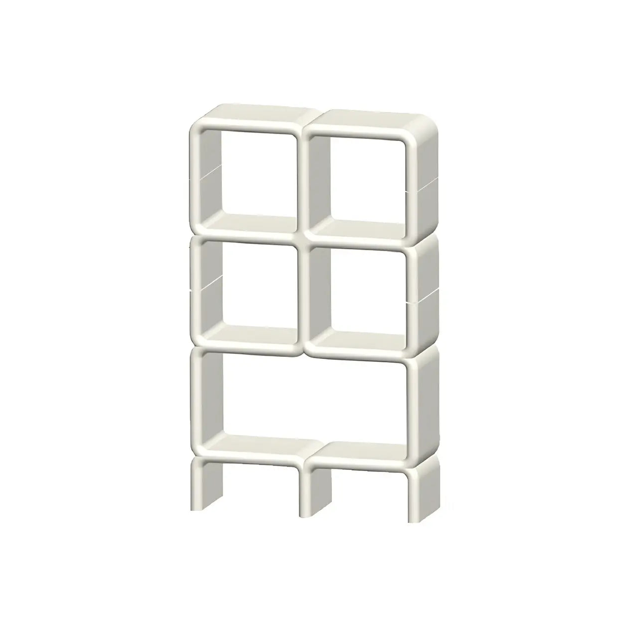 White Square Open Curio Display Cabinet