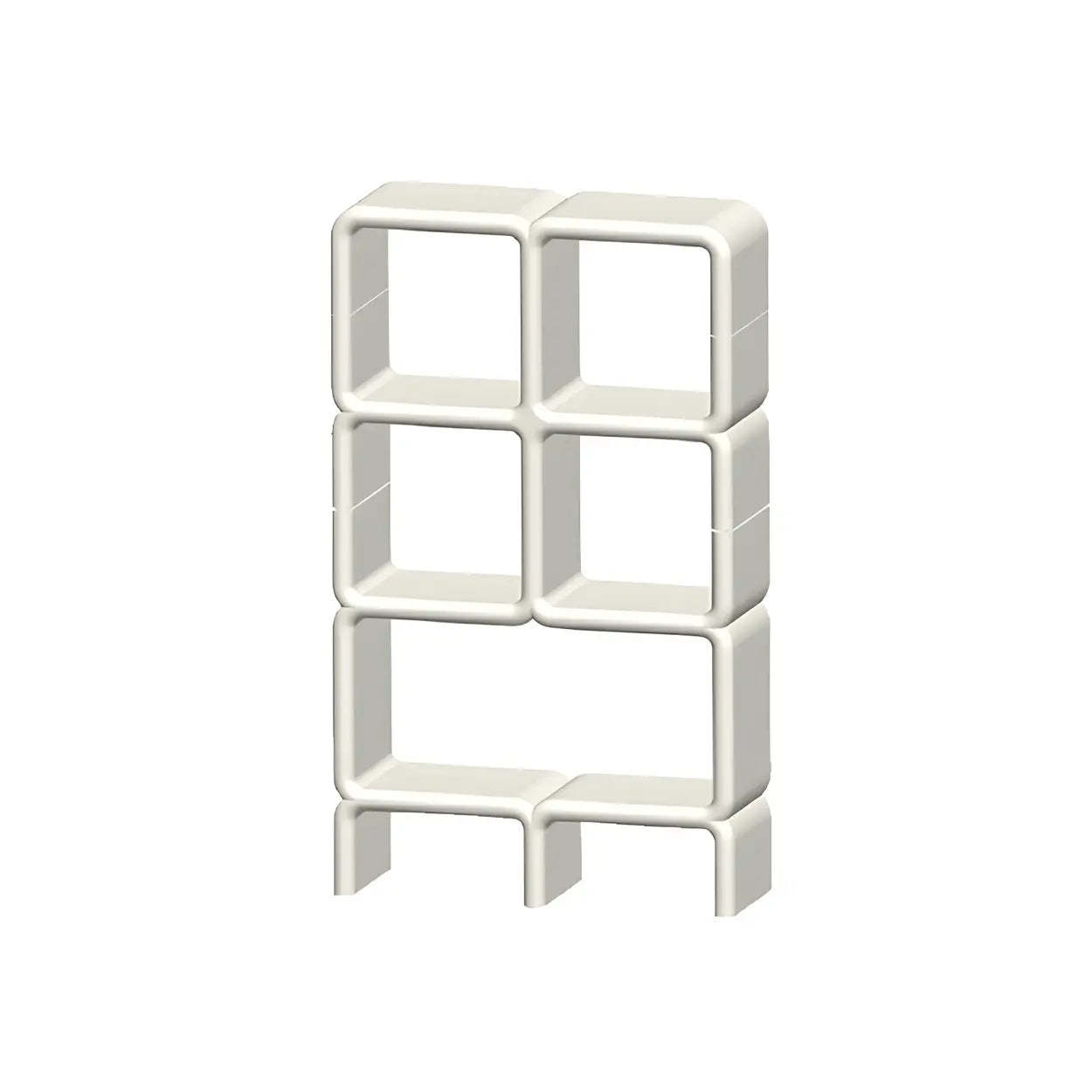 White Square Open Curio Display Cabinet