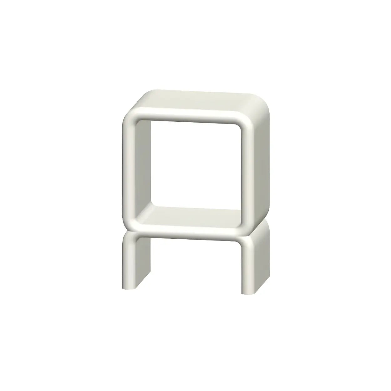 White Square Open Curio Display Cabinet — 4