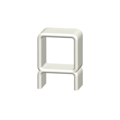 White Square Open Curio Display Cabinet — 4