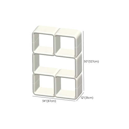 White Square Open Curio Display Cabinet