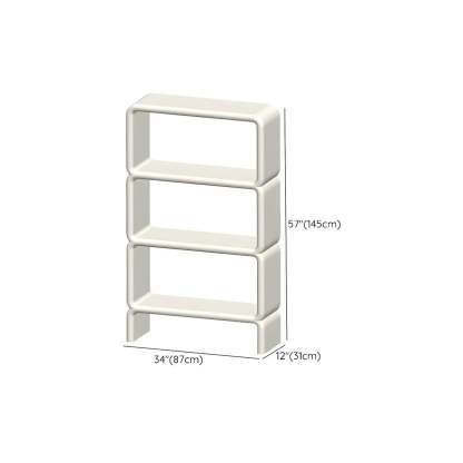 White Square Open Curio Display Cabinet