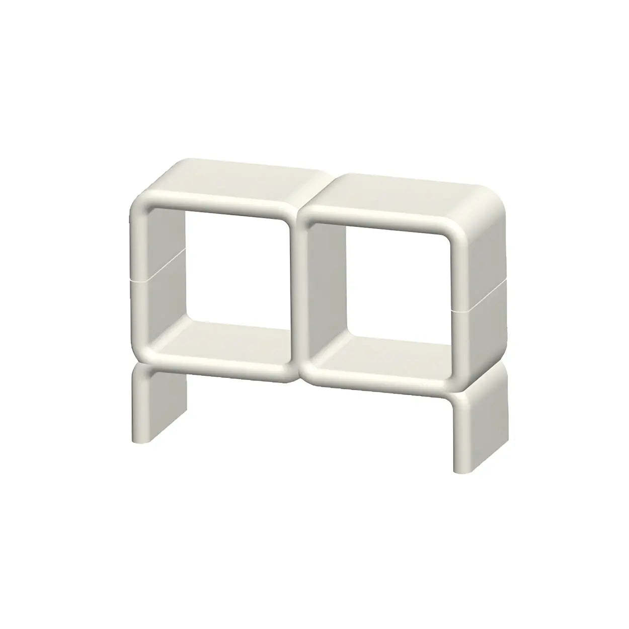 White Square Open Curio Display Cabinet — 2