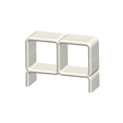 White Square Open Curio Display Cabinet — 2