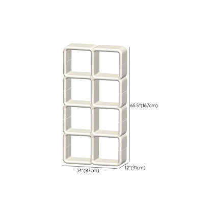 White Square Open Curio Display Cabinet