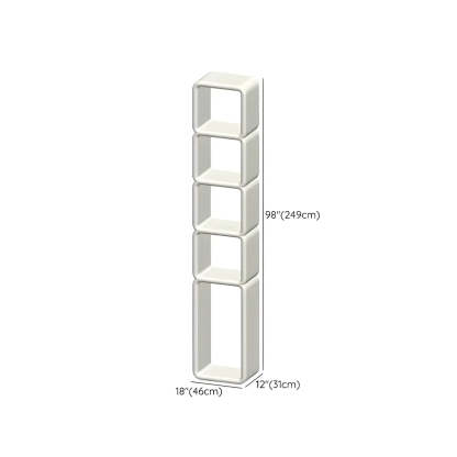 White Square Open Curio Display Cabinet