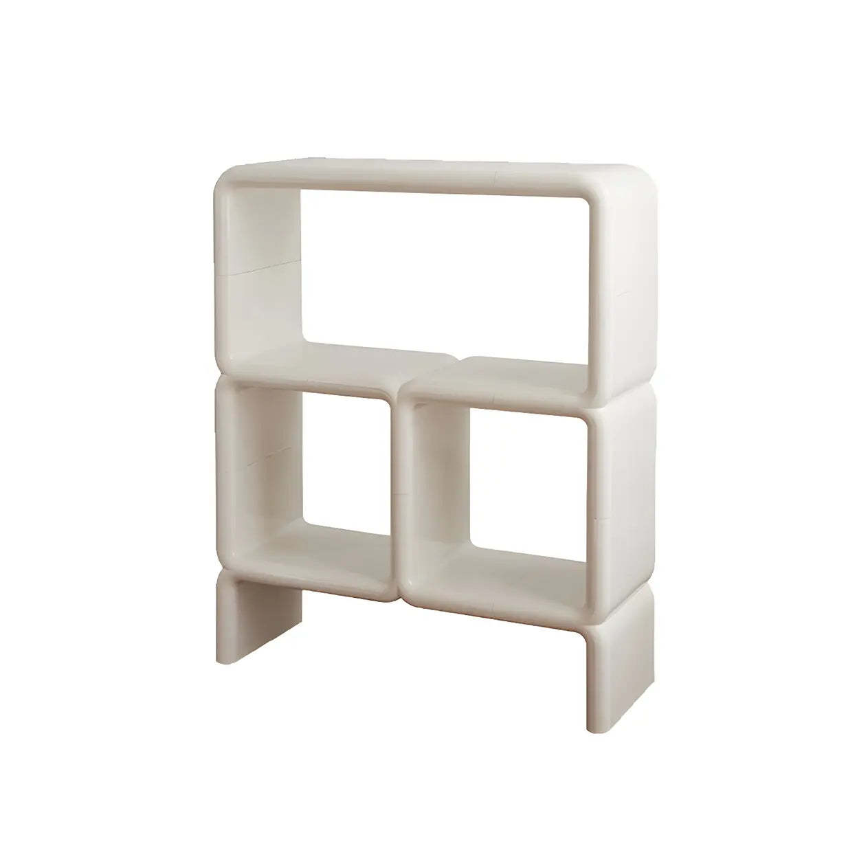 White Square Open Curio Display Cabinet — 3