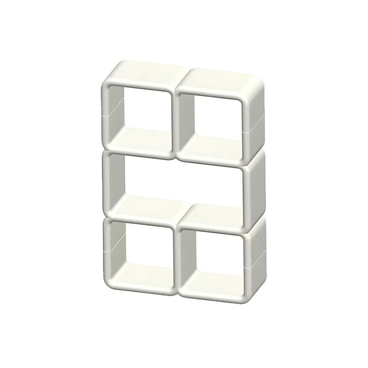 White Square Open Curio Display Cabinet — 2