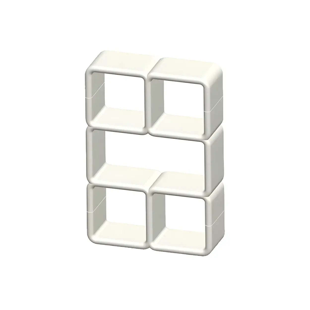 White Square Open Curio Display Cabinet — 2