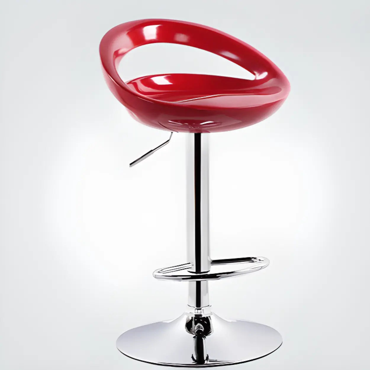 Adjustable Swivel Bucket Bar Stool — Gray