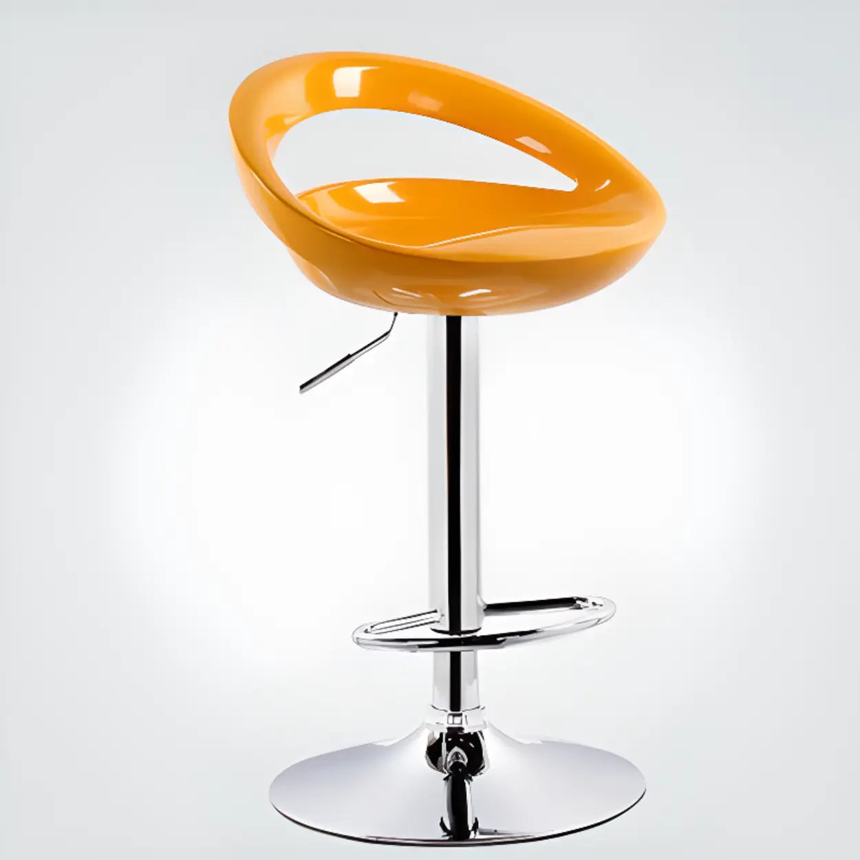 Adjustable Swivel Bucket Bar Stool — Yellow