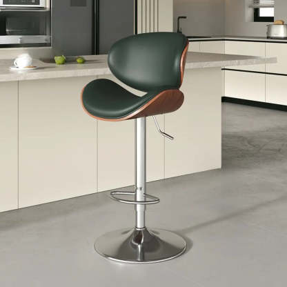 Swivel Ergonomic Adjustable Bar Stool — Brown / Black