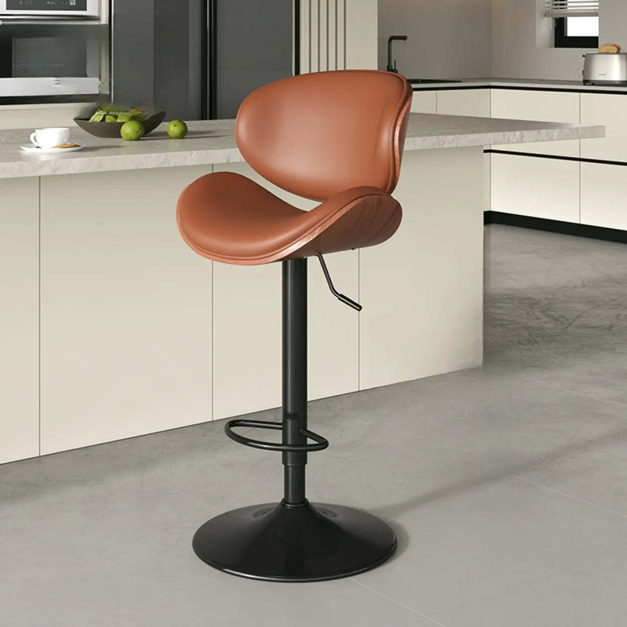 Swivel Ergonomic Adjustable Bar Stool — Blue / Black