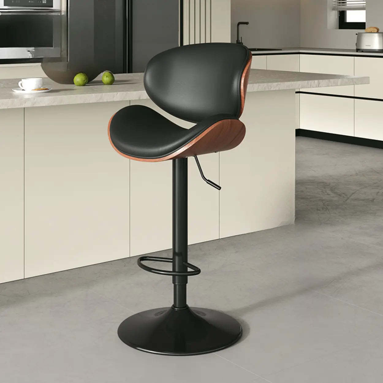 Swivel Ergonomic Adjustable Bar Stool — Green / Black