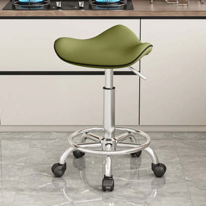 Saddle Stainless Steel Swivel Bar Stool