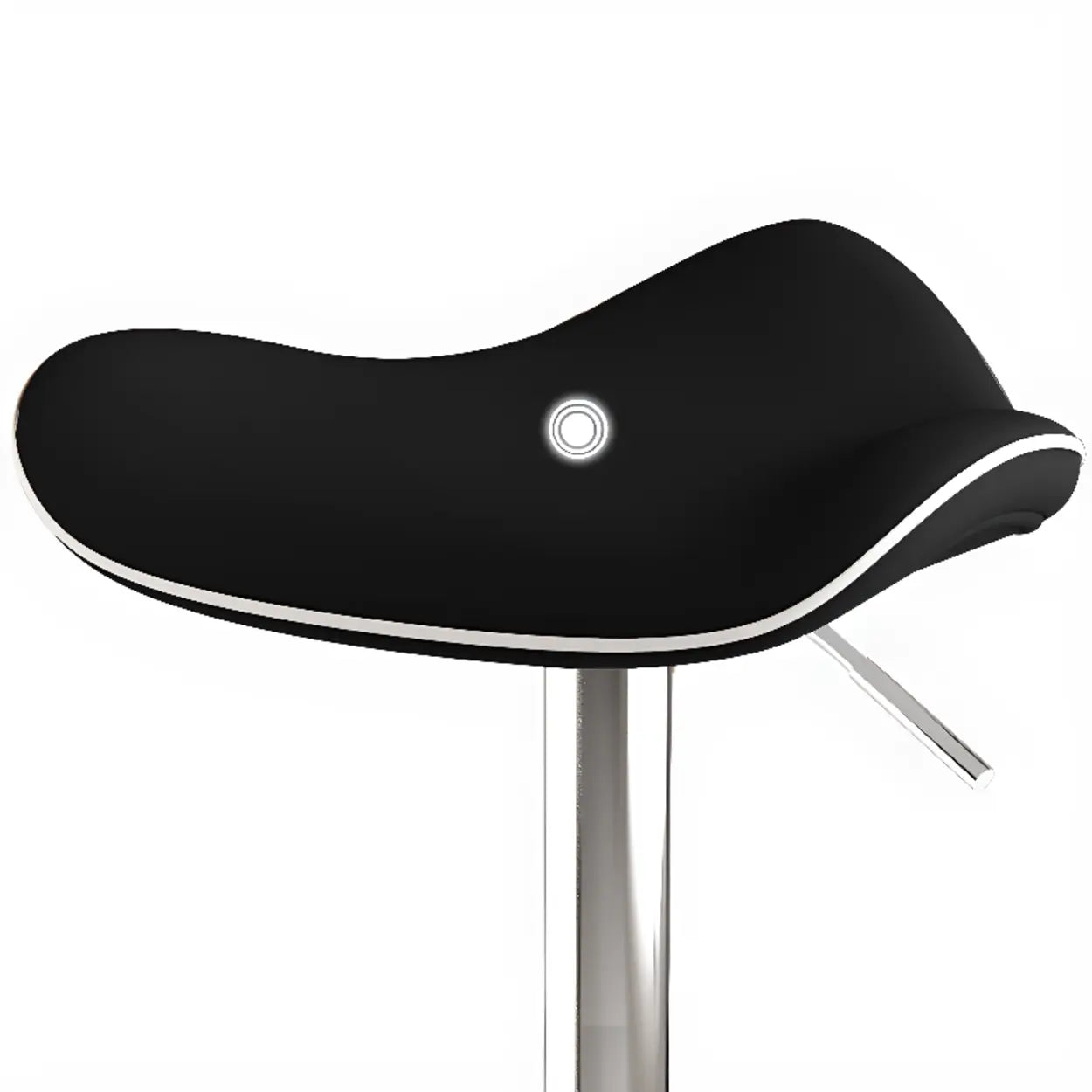 Modern saddle stainless gray steel bar & counter stools — Light Gray