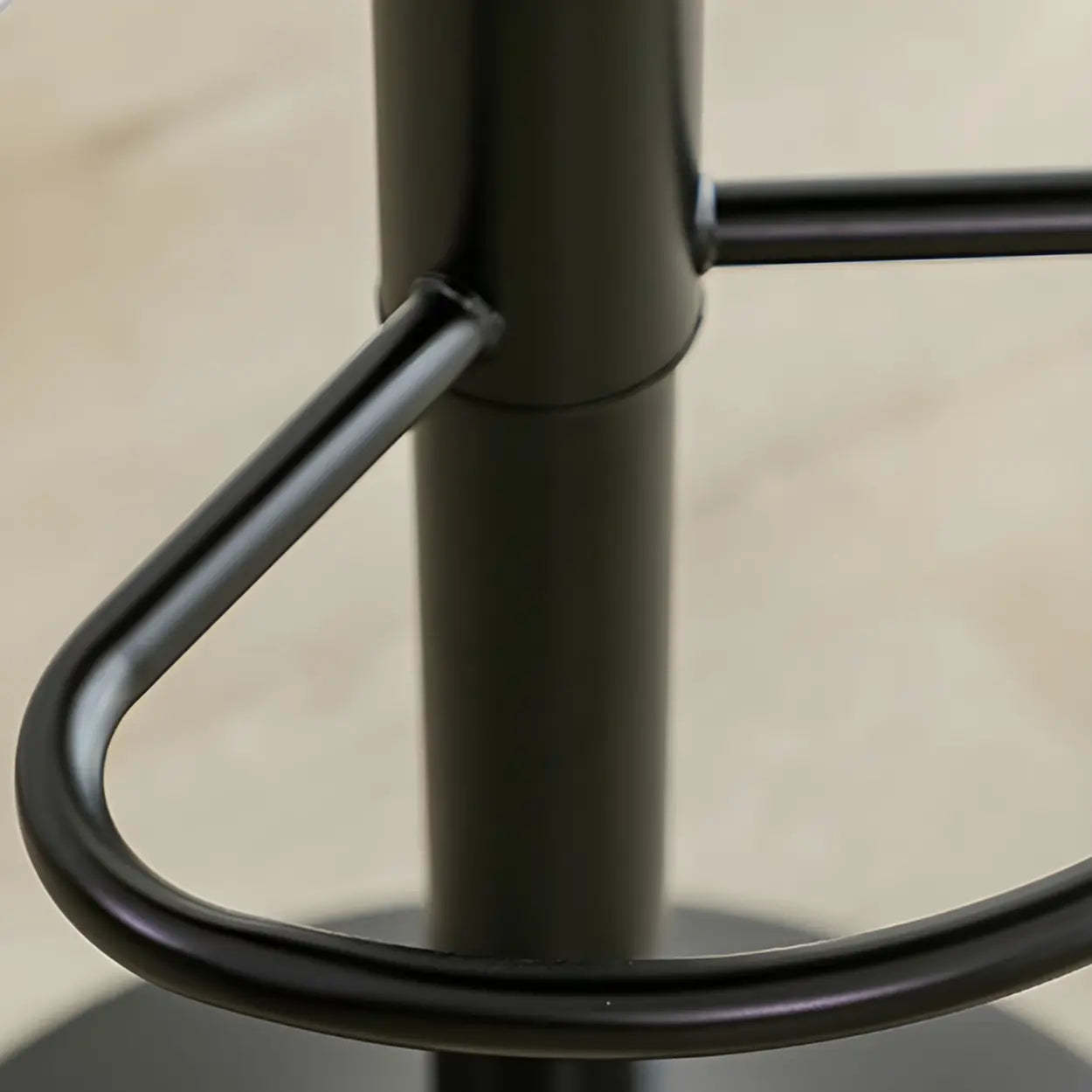 Swivel Beige Faux Leather Bucket Adjustable Bar Stool