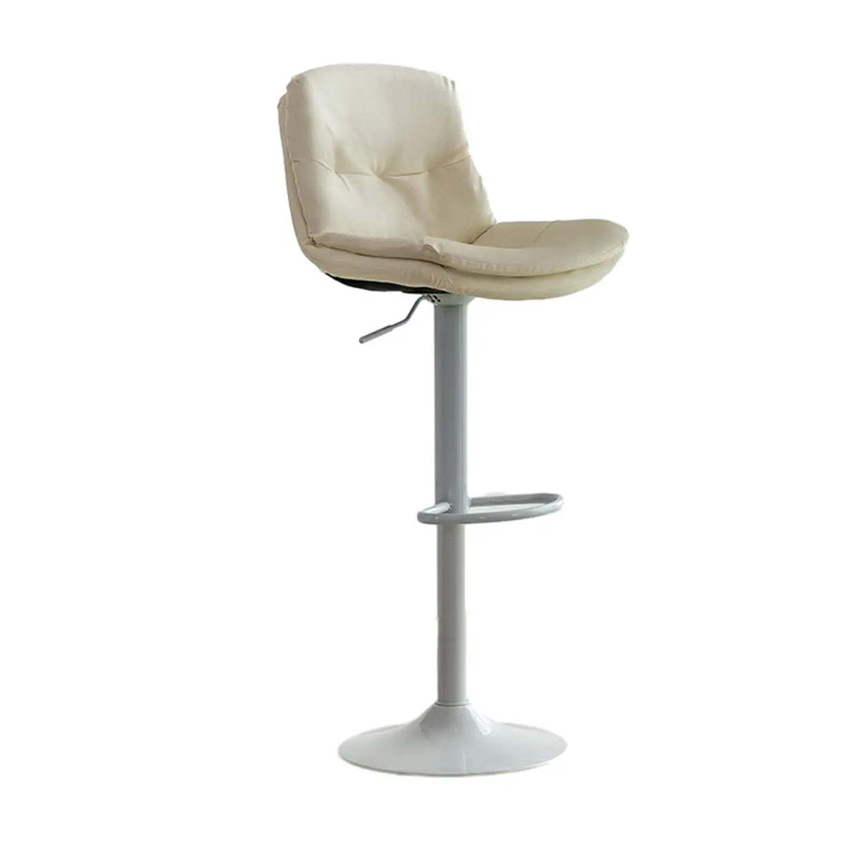 Gray leather metal wood faux bucket bar & counter stools - leather
