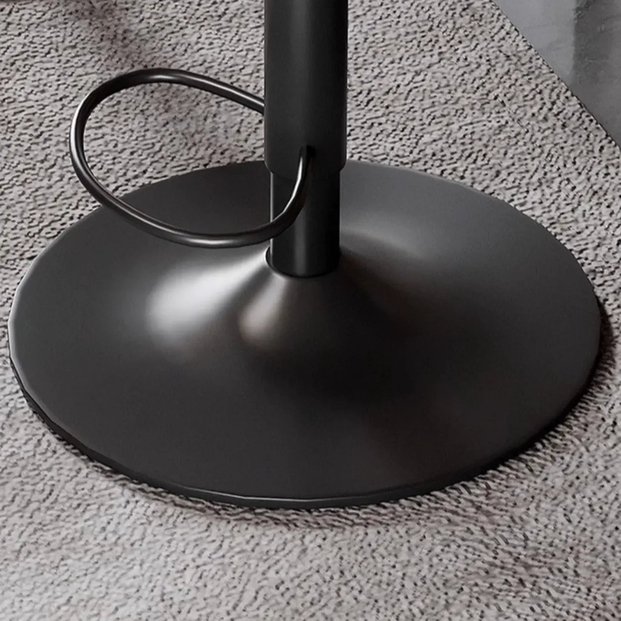 Bucket footrest metal bar & counter stools for kitchen — Faux Leather / Purple / Black
